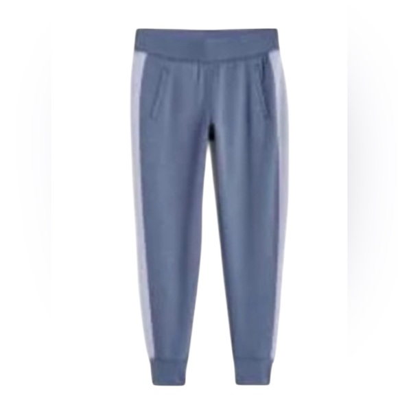 NWT‎ Gaiam Women’s Uptown Lounge Hudson Racing Stripes Jogger in Vintage Indigo - Picture 1 of 11